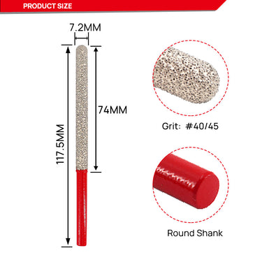 DT-DIATOOL Diamond Mortar Raking Bits Miling Finger Bit for Brick Removal Dia 7.2mm