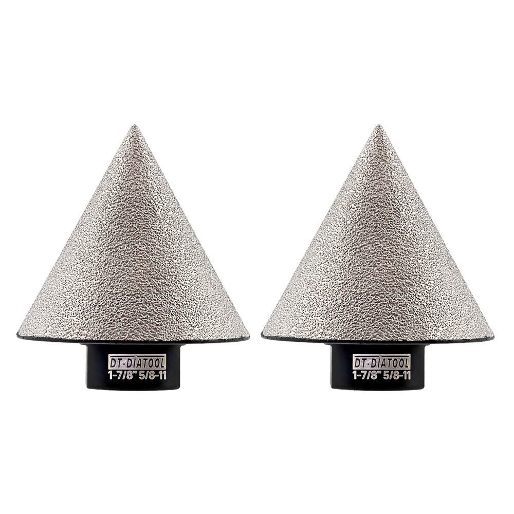 2 Pack Diamond Beveling Chamfer Bits – Step Countersink Drill Bit Set (20mm, 35mm, 50mm) For Tile, Marble, Glass, Granite, Ceramic – Enlarge, Shape, Trim Existing Holes