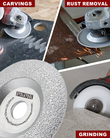 DT-DIATOOL 1/2pcs 4inch/4.5inch/5inch Vacuum Brazed Diamond Grinding Wheel