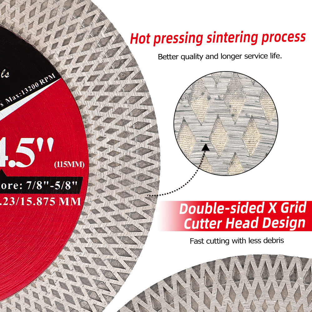 DT-DIATOOL Diamond Saw Blade Tegel Snijschijf 4 Inch voor 7/8 - 5/8 prieel Haakse Slijper voor Snijden Porselein Keramische Marmer Kunstmatige Steengoed Rand Slijpen DT-DIATOOL Diamond Saw Blade Tegel Snijschijf 4 Inch voor 7/8 - 5/8 prieel Haakse Slijper voor Snijden Porselein Keramische Marmer Kunstmatige Steengoed Rand Slijpen